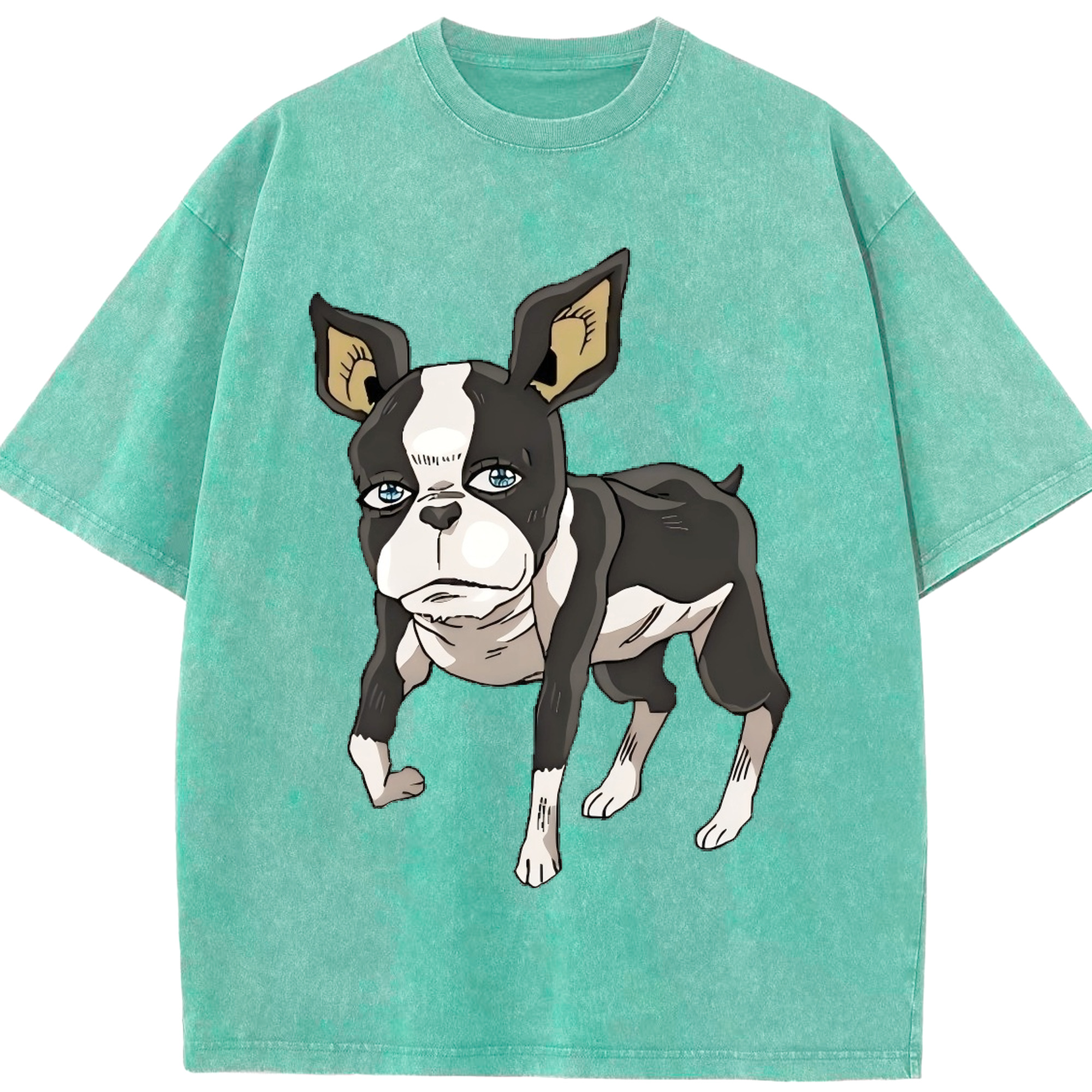 （画像用） ジョジョの奇妙な冒険 イギー JoJo's Bizarre Adventure Iggy 綿100% ヴィンテージ風 半袖Tシャツ（フロントプリント）